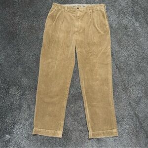 Vintage Polo Ralph Lauren Andrew Pants Tan Corduroy Pleated Trousers Men’s 38x32